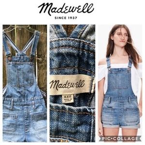 Madewell Rare Zipper Adirondack Short Overalls XXS